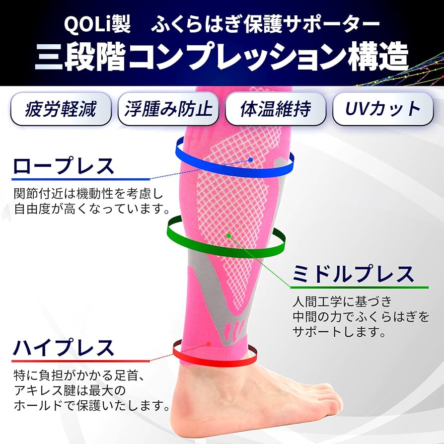 ふくらはぎサポーター 加圧式 ピンク L 男女兼用 ふくらはぎサポーター 加圧式 ピンク L 男女兼用